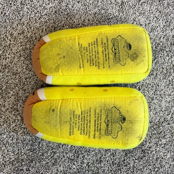 SpongeBob SquarePants Yellow Slippers for Women - Picture 2 of 2